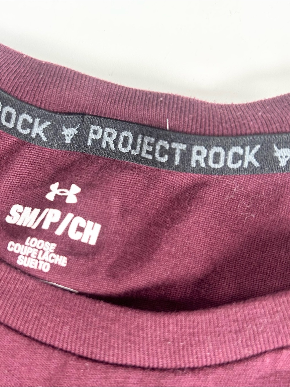 Under Armour Project Rock Hardest Worker Tee Shirt - Loose Fit - Size Small - Picture 8 of 10